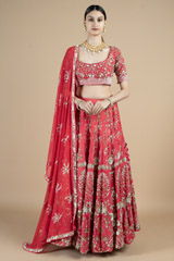 Coral Shimmer Lehenga215 video